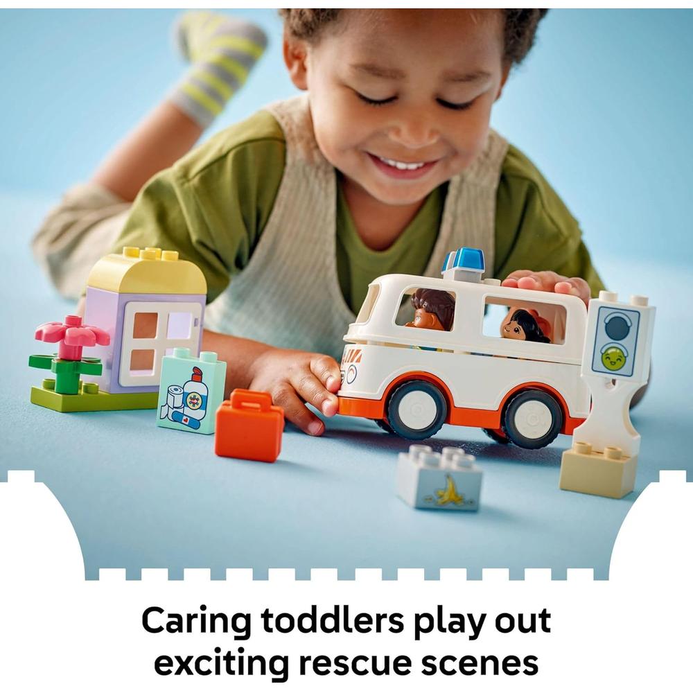 LEGO DUPLO TOWN AMBULANCIA Y CONDUCTOR, JUEGO EDUCATIVO DE SIMULACIÓN - 4