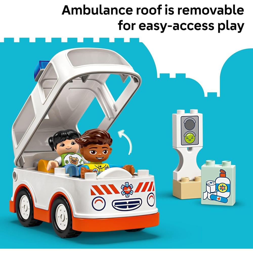 LEGO DUPLO TOWN AMBULANCIA Y CONDUCTOR, JUEGO EDUCATIVO DE SIMULACIÓN - 5