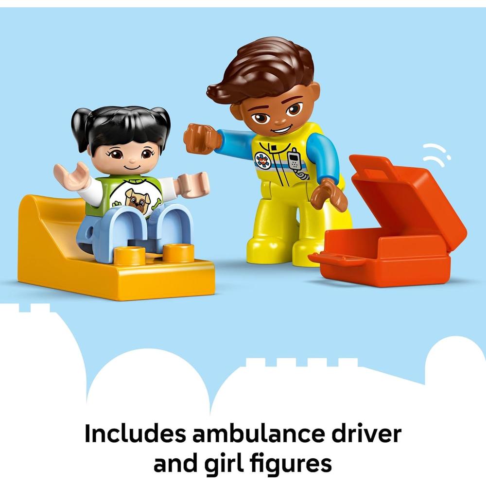 LEGO DUPLO TOWN AMBULANCIA Y CONDUCTOR, JUEGO EDUCATIVO DE SIMULACIÓN - 6