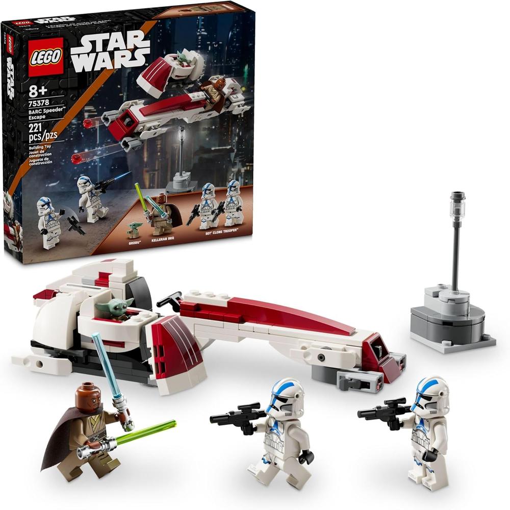 LEGO STAR WARS ESCAPE SPEEDER BARC CON GROGU Y KELLERAN BEQ - 1