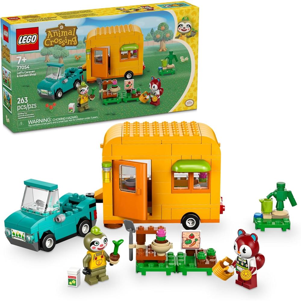 LEGO ANIMAL CROSSING CARAVANA Y TIENDA DE JARDÍN DE LEIF, INCLUYE FIGURA - 1