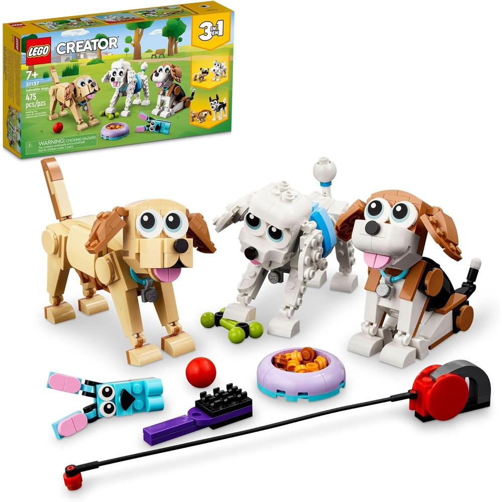 LEGO CREATOR 3 EN 1 ADORABLES PERROS SET EDUCATIVO Y DE CONSTRUCCIÓN INFANTIL - 1