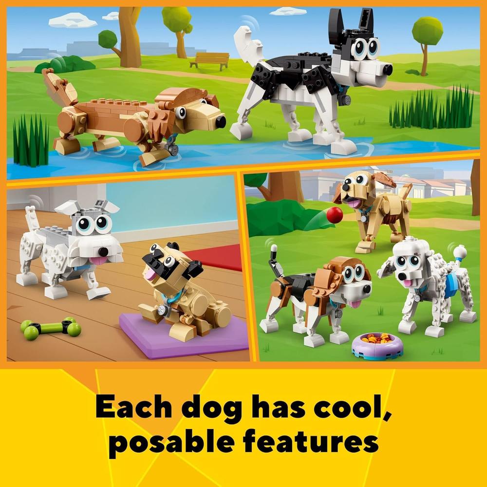LEGO CREATOR 3 EN 1 ADORABLES PERROS SET EDUCATIVO Y DE CONSTRUCCIÓN INFANTIL - 5