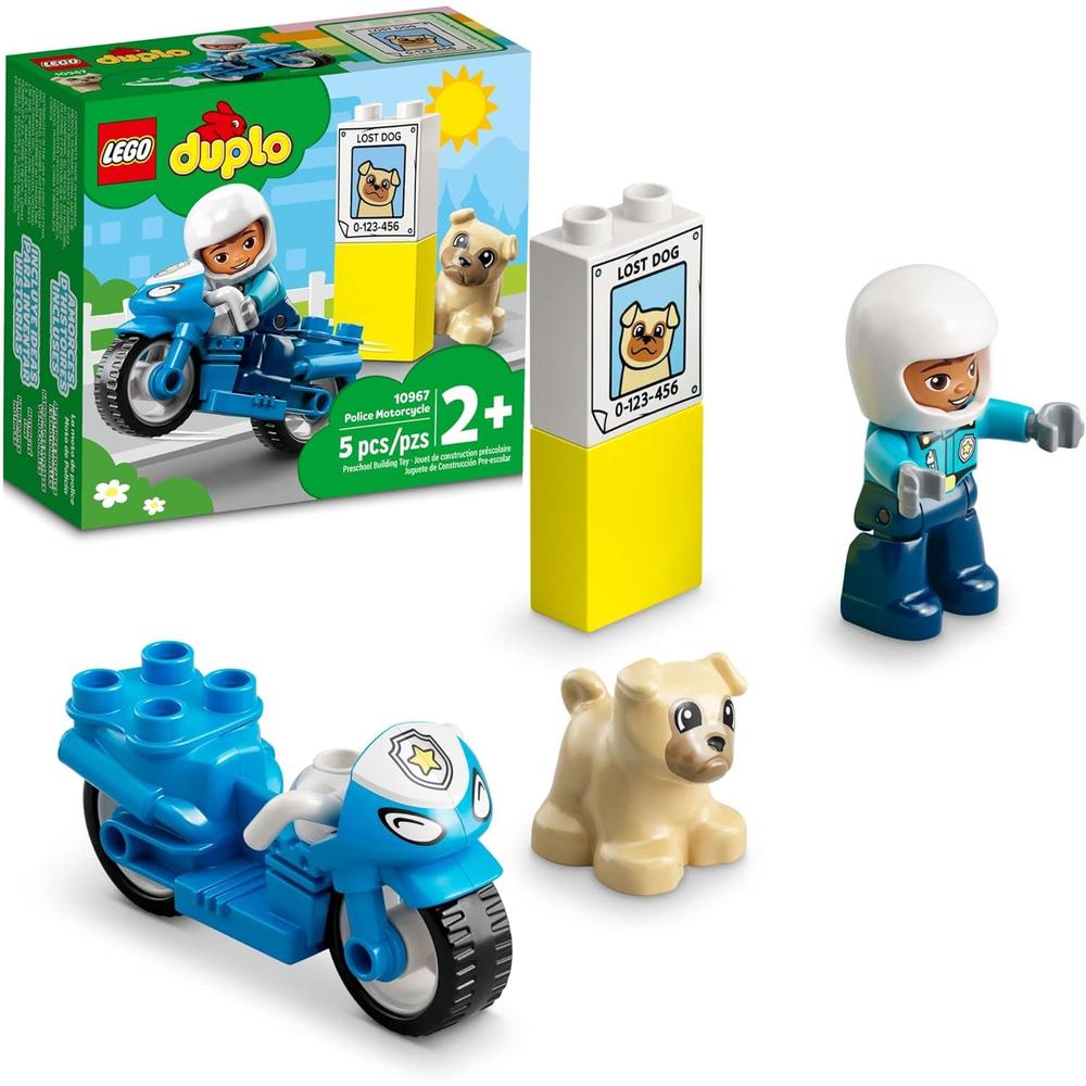 LEGO DUPLO TOWN MOTOCICLETA DE RESCATE DE POLICÍA JUGUETE EDUCATIVO PARA NIÑOS - 1