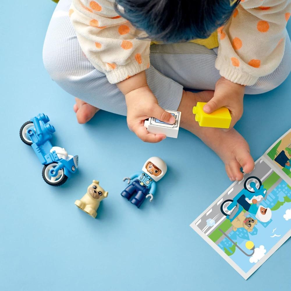 LEGO DUPLO TOWN MOTOCICLETA DE RESCATE DE POLICÍA JUGUETE EDUCATIVO PARA NIÑOS - 3