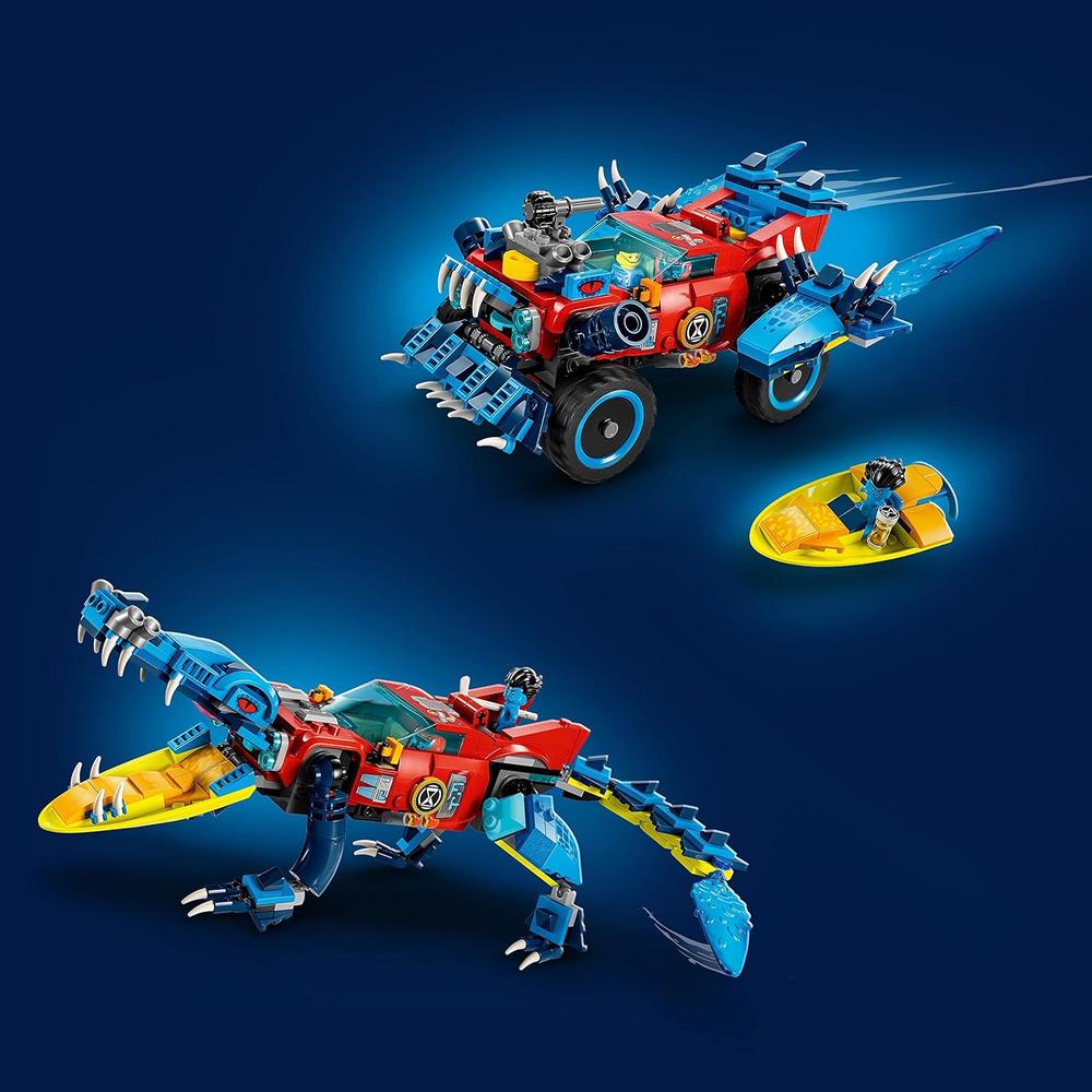LEGO DREAMZZZ COCHE COCODRILO SET DE CONSTRUCCIÓN 2 EN 1 DE COCHE A CAMIÓN Y MINIBARCO CON MINIFIGURAS - 2