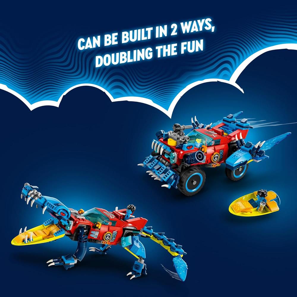LEGO DREAMZZZ COCHE COCODRILO SET DE CONSTRUCCIÓN 2 EN 1 DE COCHE A CAMIÓN Y MINIBARCO CON MINIFIGURAS - 4