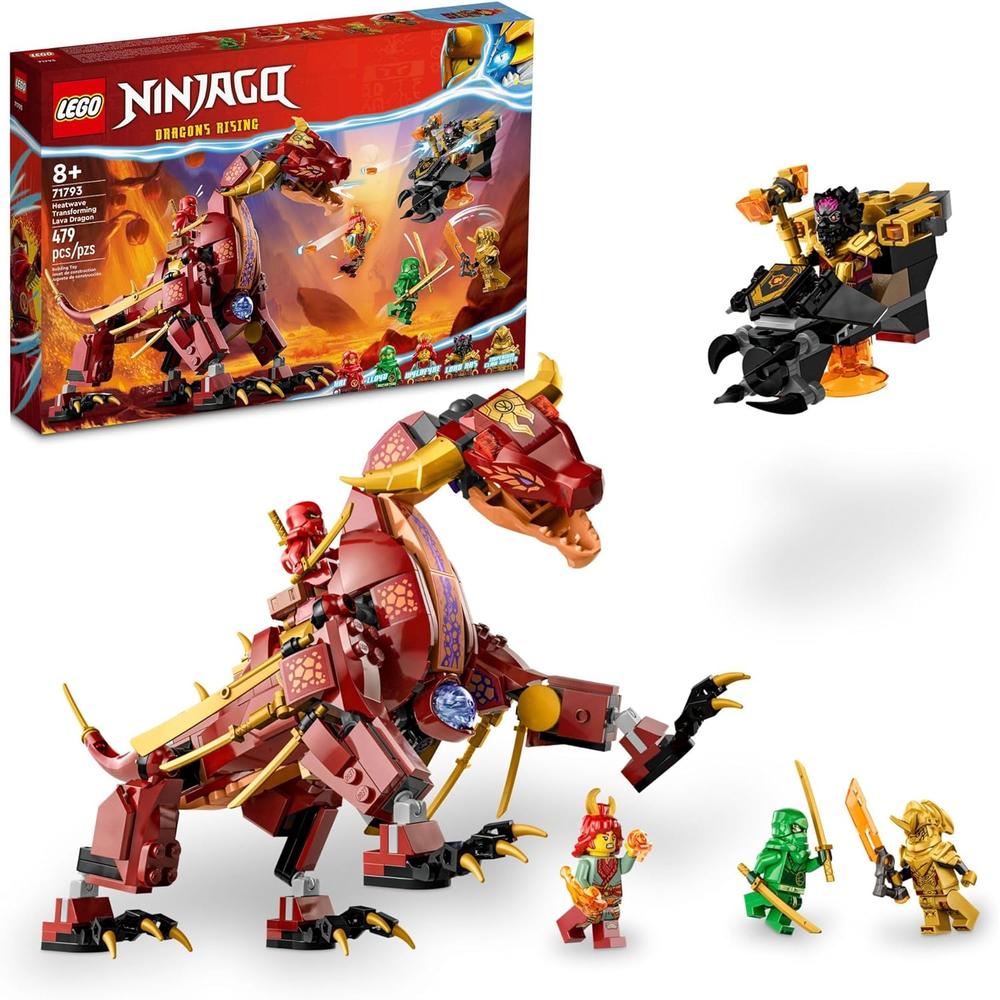 LEGO NINJAGO HEATWAVE DRAGÓN DE LAVA CON VEHÍCULO Y 5 FIGURAS - 1