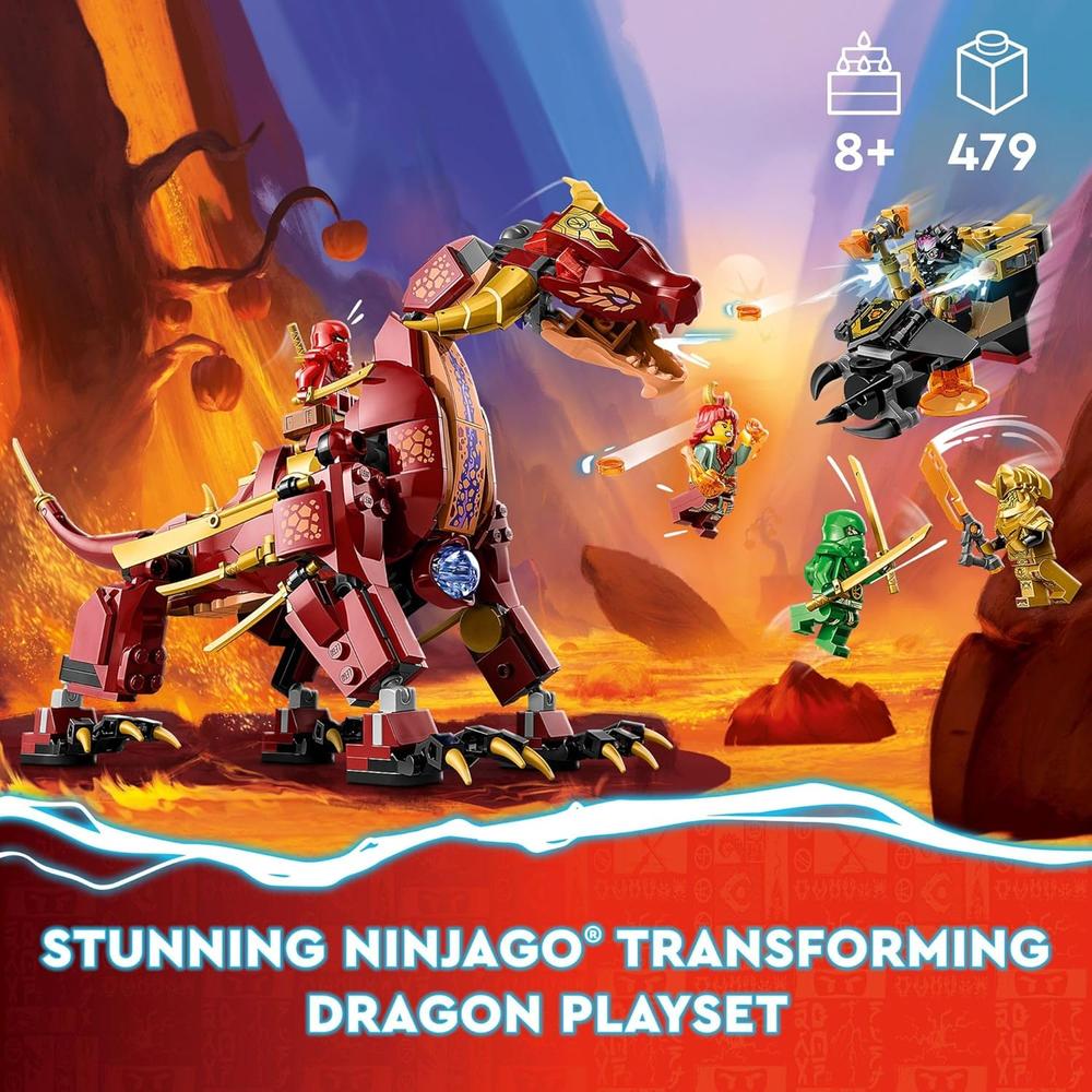 LEGO NINJAGO HEATWAVE DRAGÓN DE LAVA CON VEHÍCULO Y 5 FIGURAS - 2