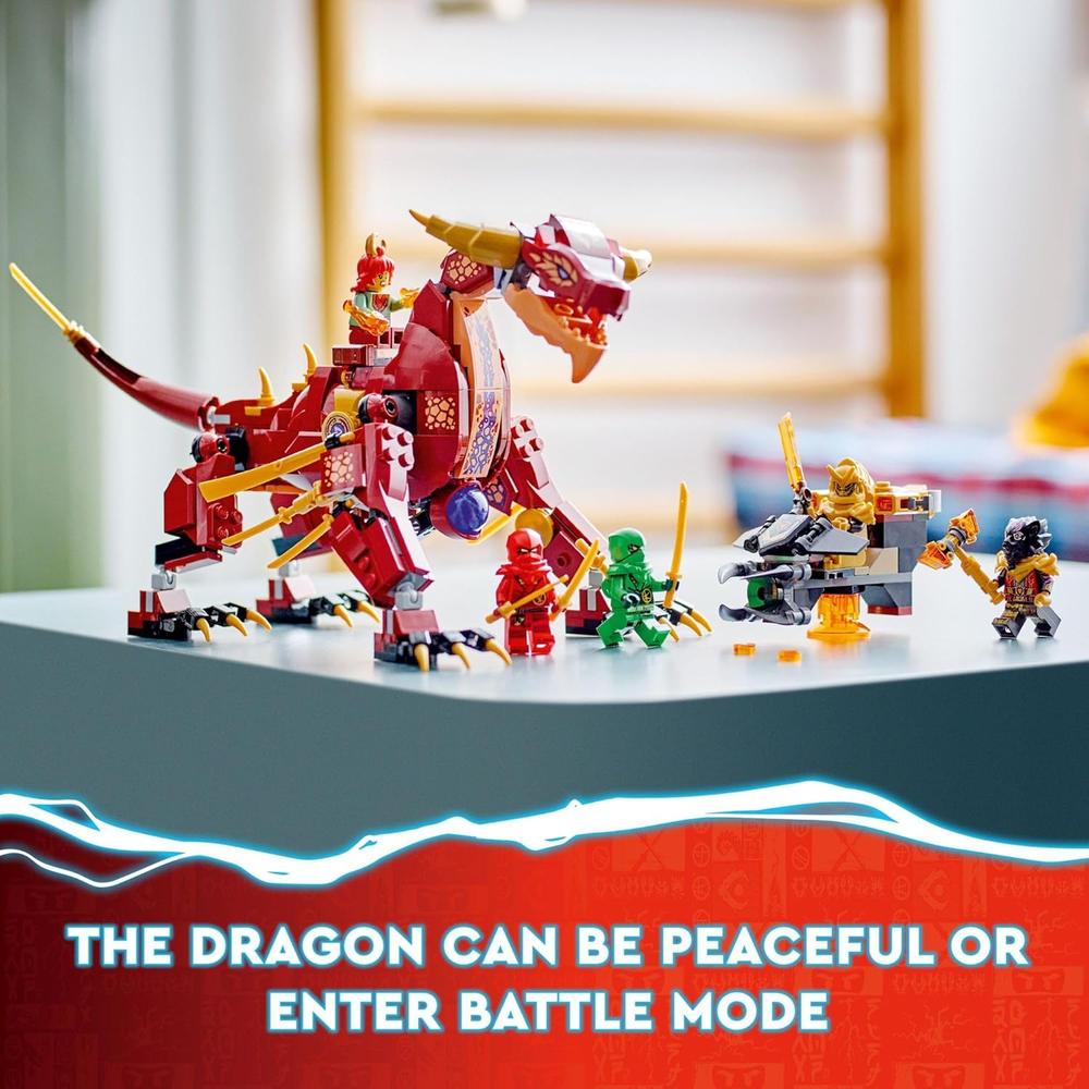 LEGO NINJAGO HEATWAVE DRAGÓN DE LAVA CON VEHÍCULO Y 5 FIGURAS - 3