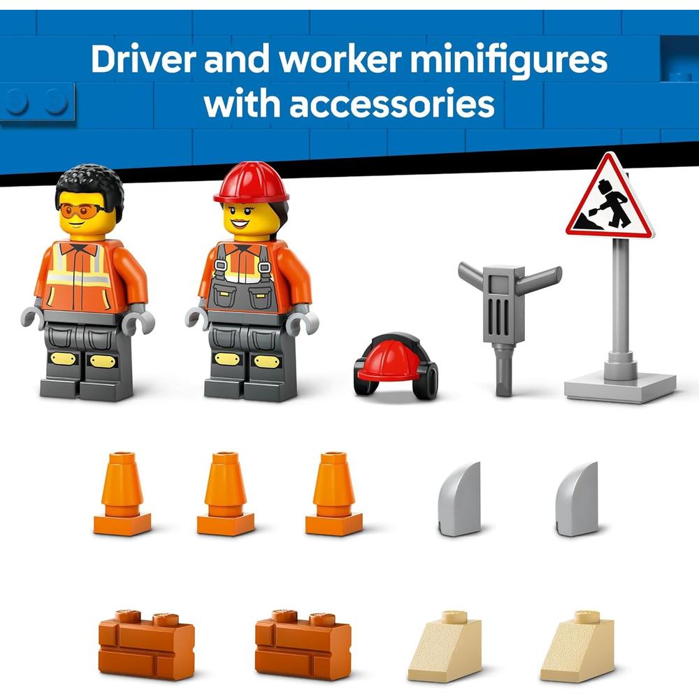 LEGO CITY CARGADORA DE RUEDAS AMARILLA, JUGUETE SENSORIAL DE CONSTRUCCIÓN - 6