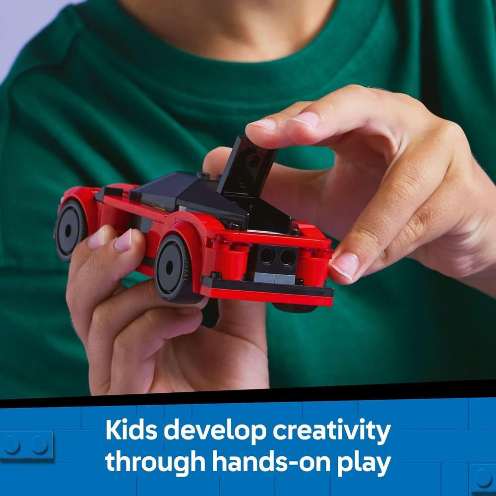LEGO CITY COCHE DEPORTIVO ROJO CON MINIFIGURA DE CONDUCTOR Y ACCESORIOS - 5