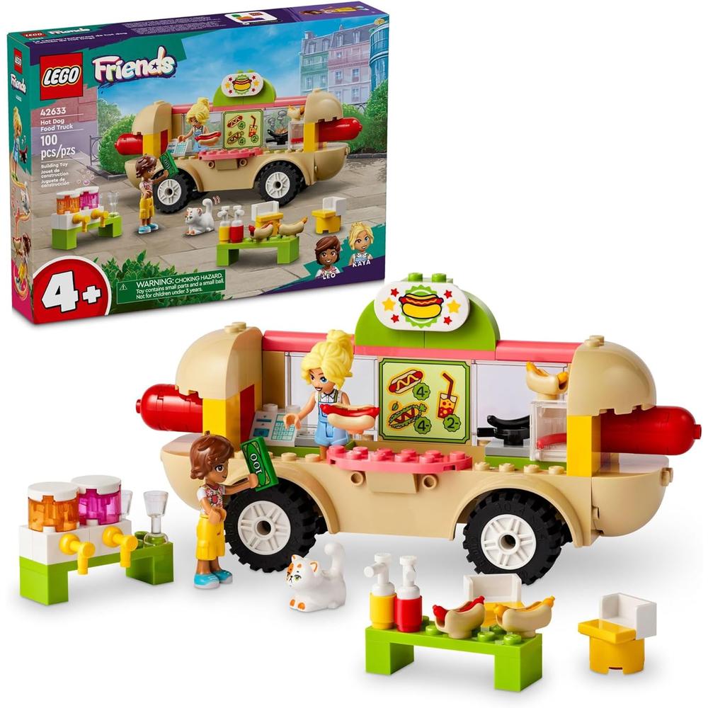 LEGO FRIENDS CAMIÓN DE COMIDA DE PERRITOS CALIENTES, JUGUETE DE ROL PARA NIÑOS - 1