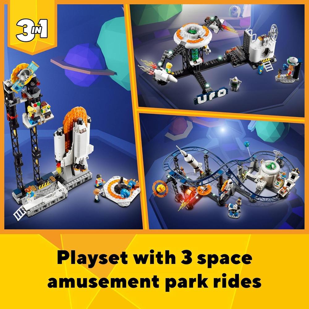 LEGO CREATOR 3 EN 1 PARQUE DE ATRACCIONES ESPACIAL CON MONTAÑA RUSA - 2