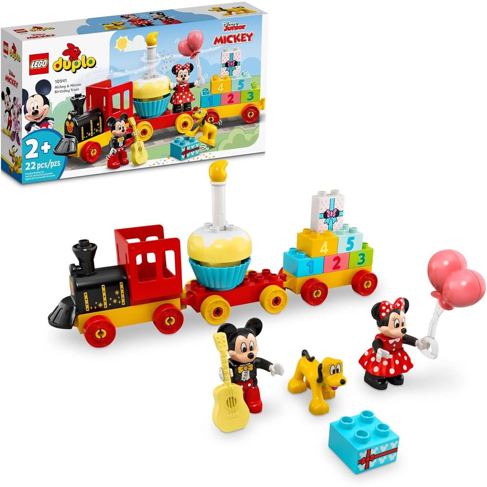 LEGO DUPLO TREN DE CUMPLEAÑOS DISNEY MICKEY Y MINNIE MOUSE EDUCATIVO - 1