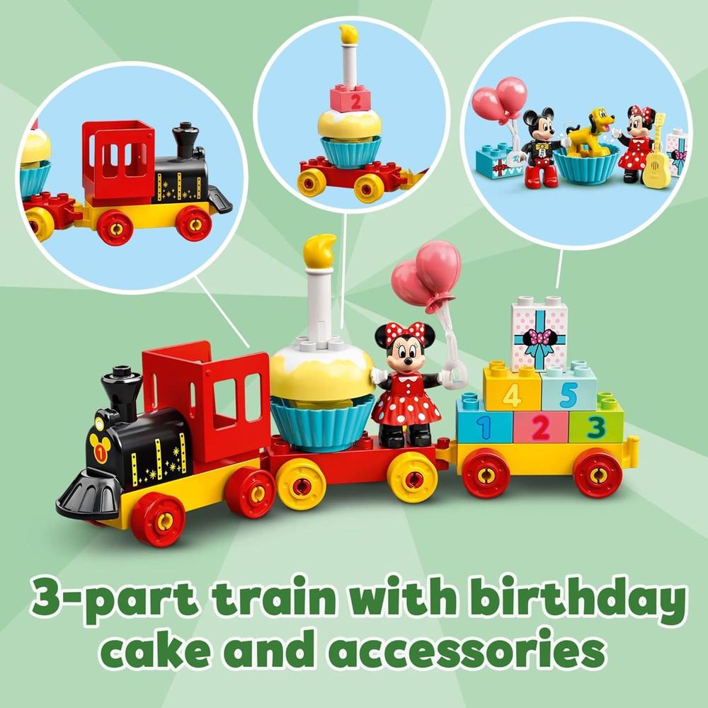 LEGO DUPLO TREN DE CUMPLEAÑOS DISNEY MICKEY Y MINNIE MOUSE EDUCATIVO - 3