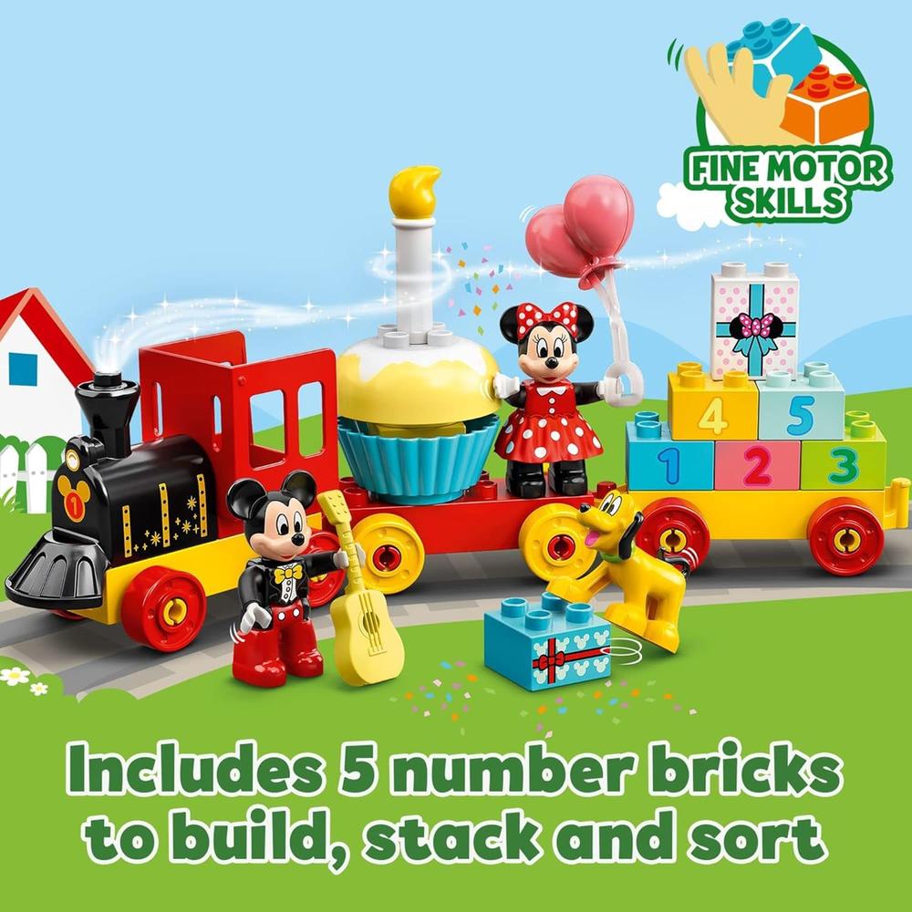 LEGO DUPLO TREN DE CUMPLEAÑOS DISNEY MICKEY Y MINNIE MOUSE EDUCATIVO - 4