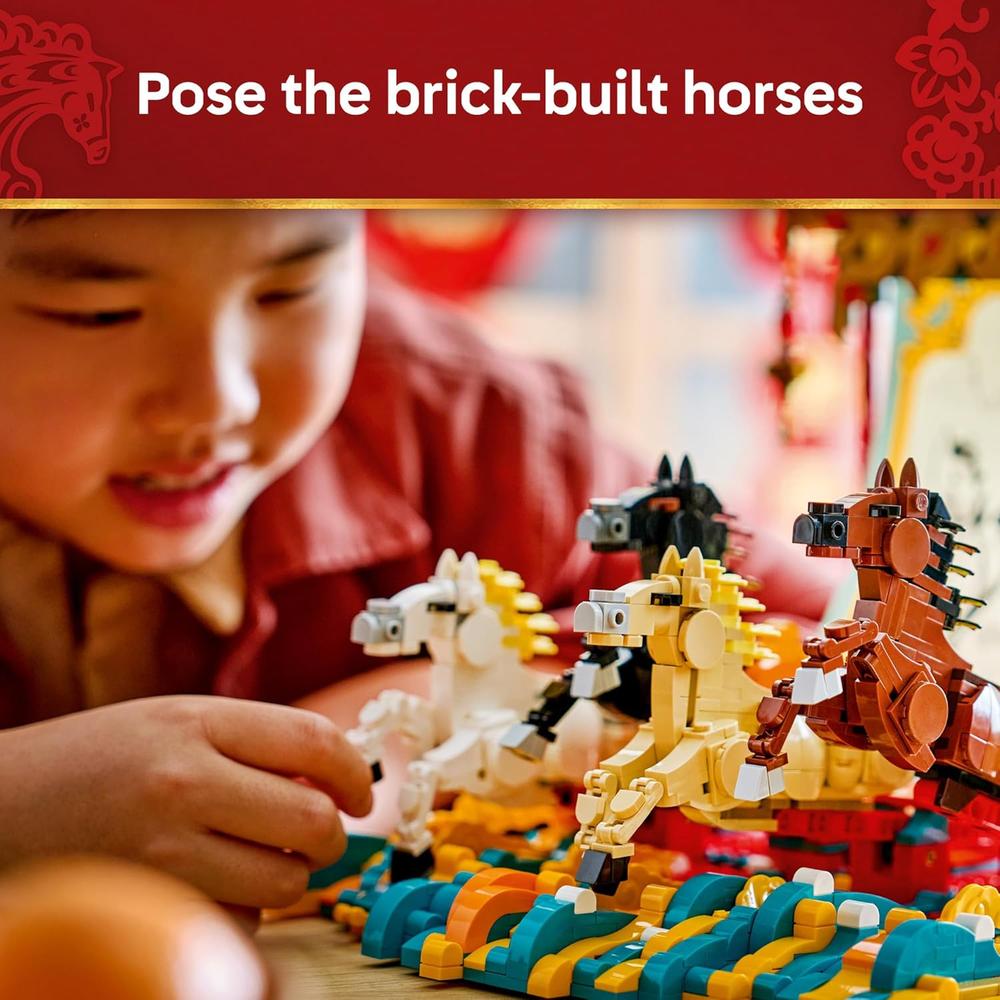 LEGO FESTIVAL DE PRIMAVERA, CABALLO AL GALOPE, DECORACIÓN PARA AÑO NUEVO - 4