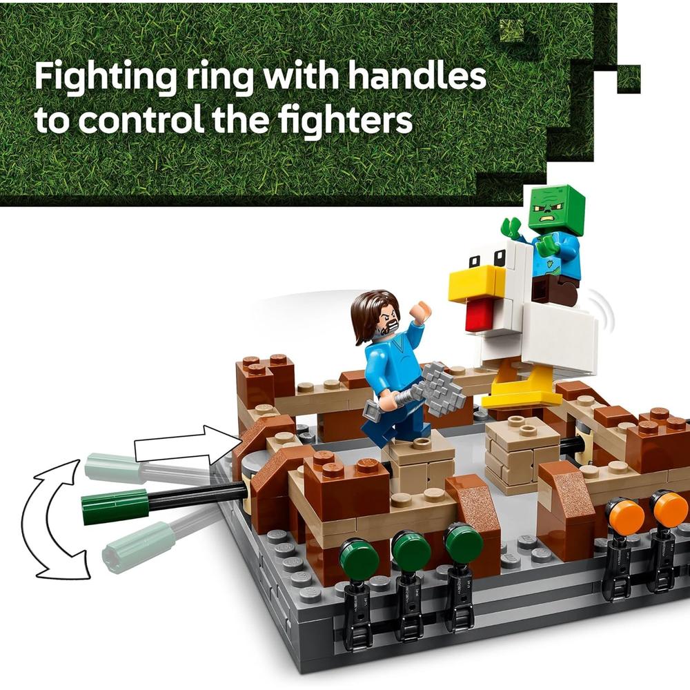 LEGO MINECRAFT RING DE LUCHA EN LA MANSIÓN DEL BOSQUE, INCLUYE FIGURAS - 3