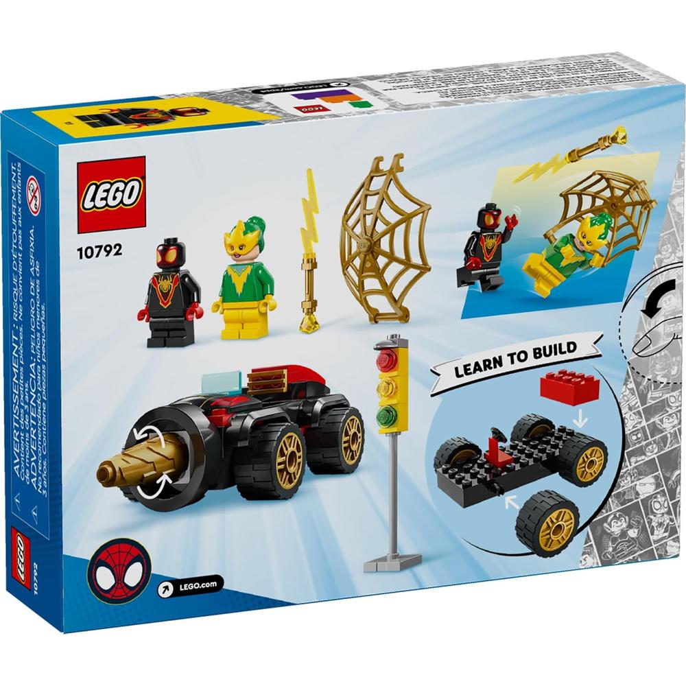 LEGO MARVEL VEHÍCULO GIRATORIO TALADRO DE MILES MORALES CON 2 MINIFIGURAS - 6