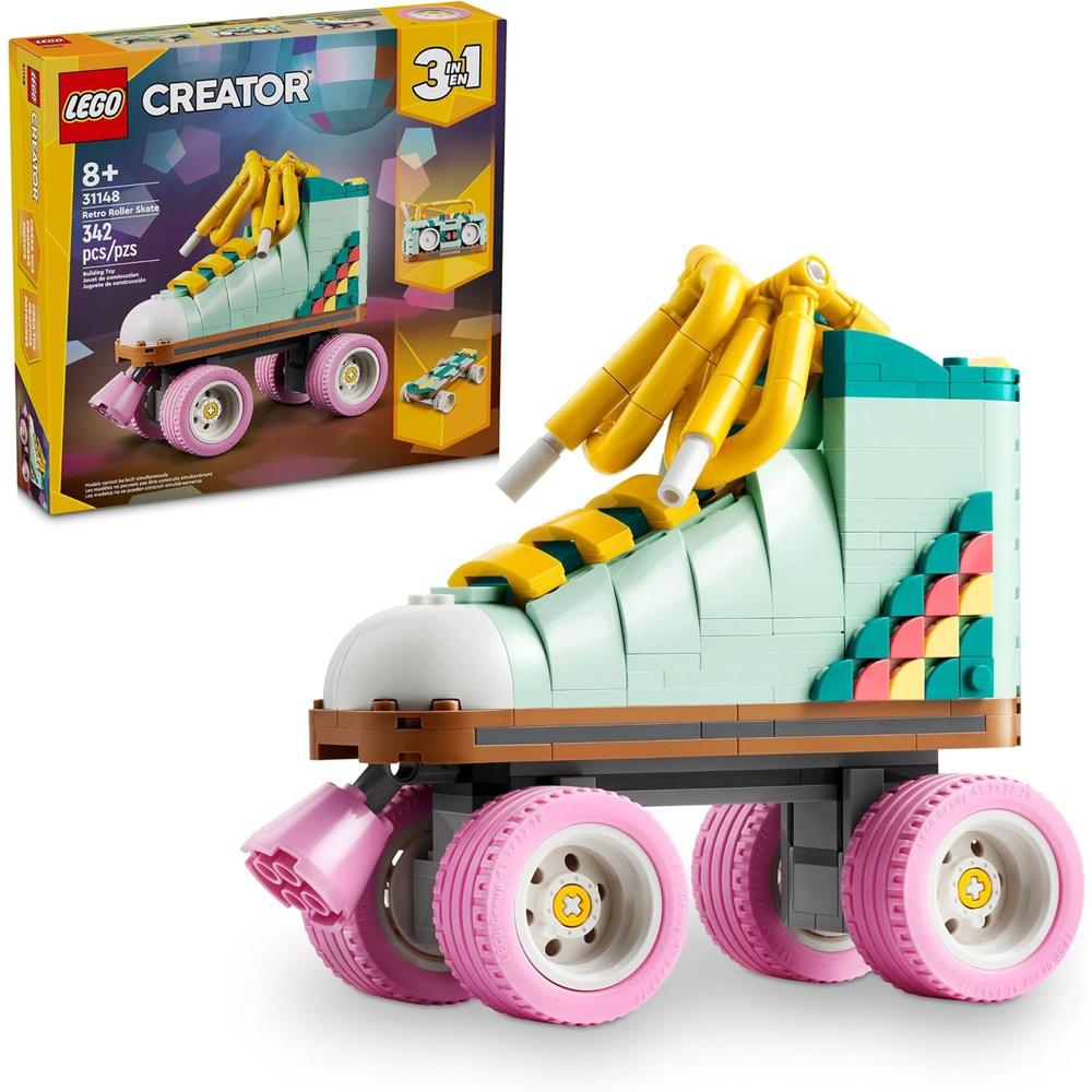 LEGO CREATOR 3 EN 1 PATINES RETRO, SE TRANSFORMA A MONOPATÍN Y RADIOCASETE - 1