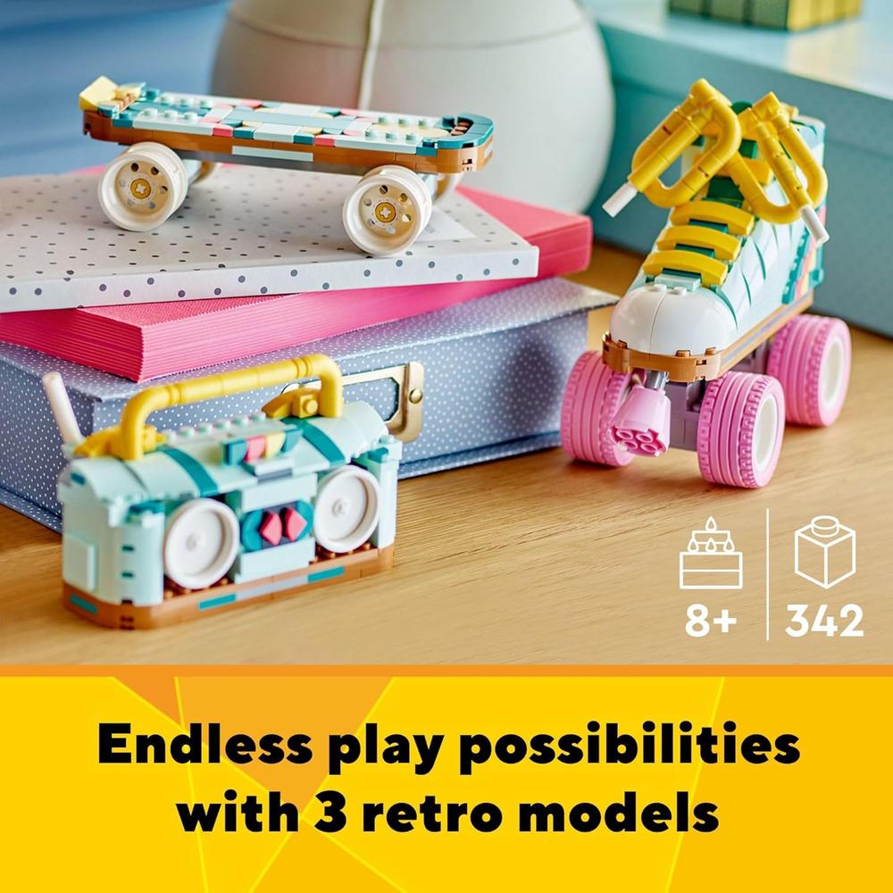 LEGO CREATOR 3 EN 1 PATINES RETRO, SE TRANSFORMA A MONOPATÍN Y RADIOCASETE - 3
