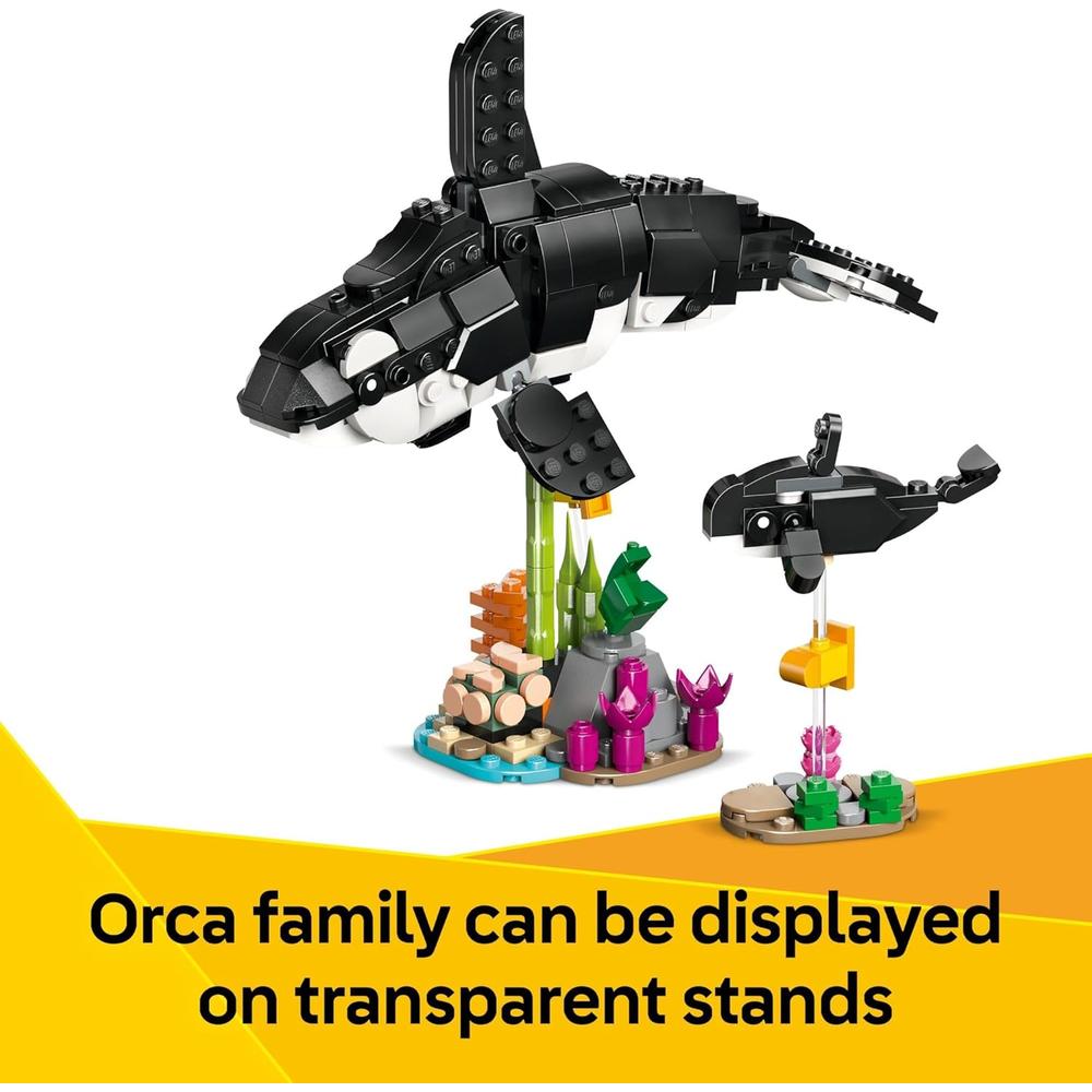 LEGO CREATOR 3 EN 1 FAMILIA DE ANIMALES SALVAJES, OPCIONES PANDA, PINGÜINO U ORCA - 4