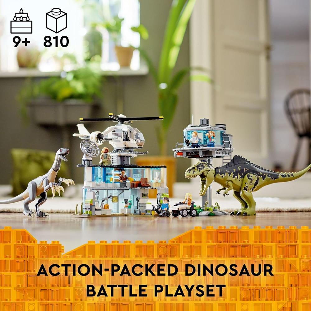 LEGO JURASSIC WORLD ATAQUE DE GIGANOTOSAURUS Y THERIZINOSAURUS CON FIGURAS - 2