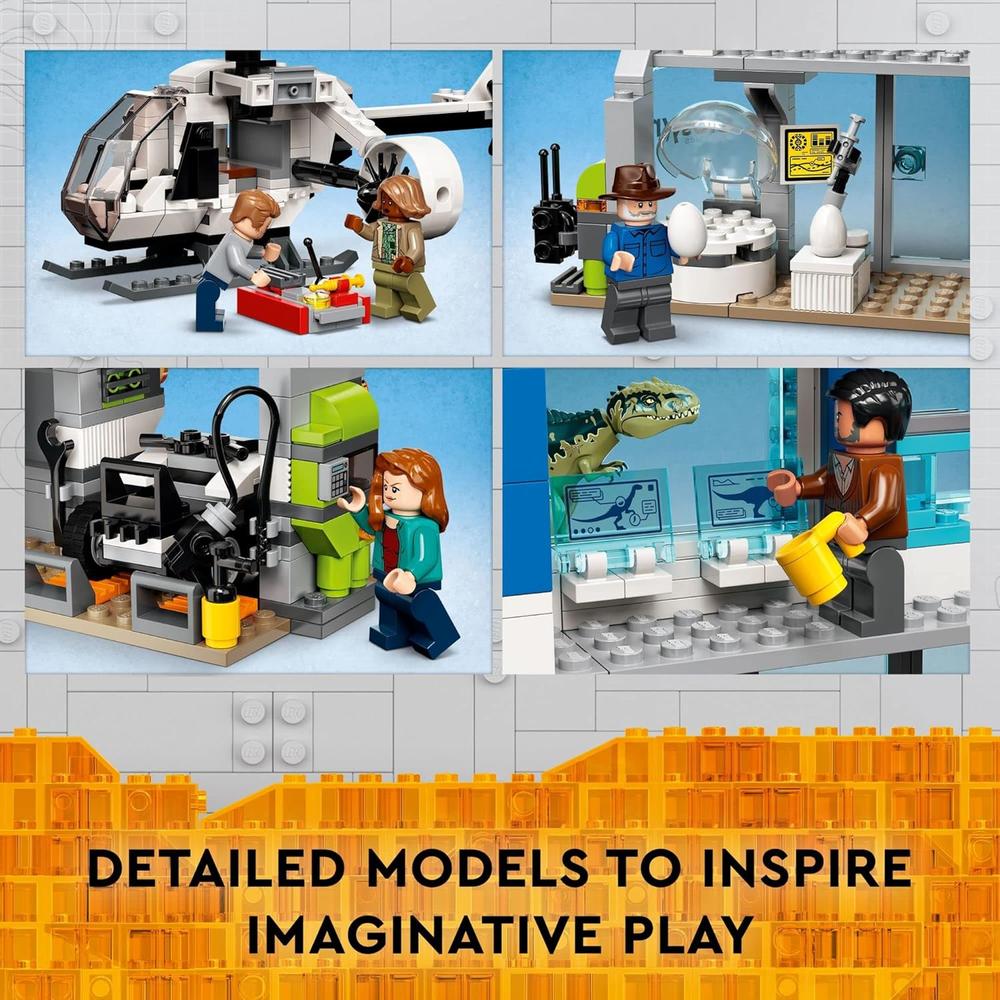 LEGO JURASSIC WORLD ATAQUE DE GIGANOTOSAURUS Y THERIZINOSAURUS CON FIGURAS - 3