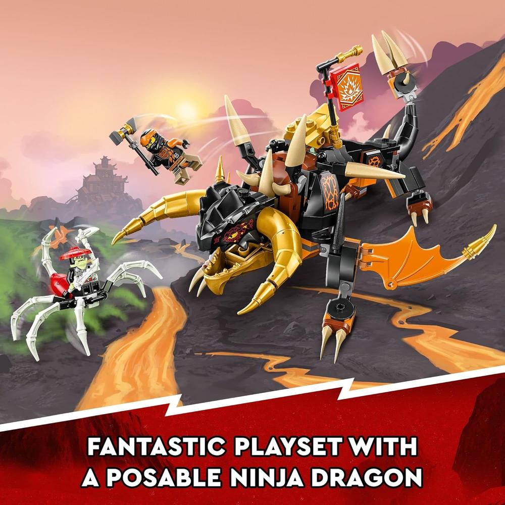 LEGO NINJAGO DRAGÓN DE TIERRA EVO DE COLE SET DE ACCIÓN CON FIGURAS DE BATALLA - 3