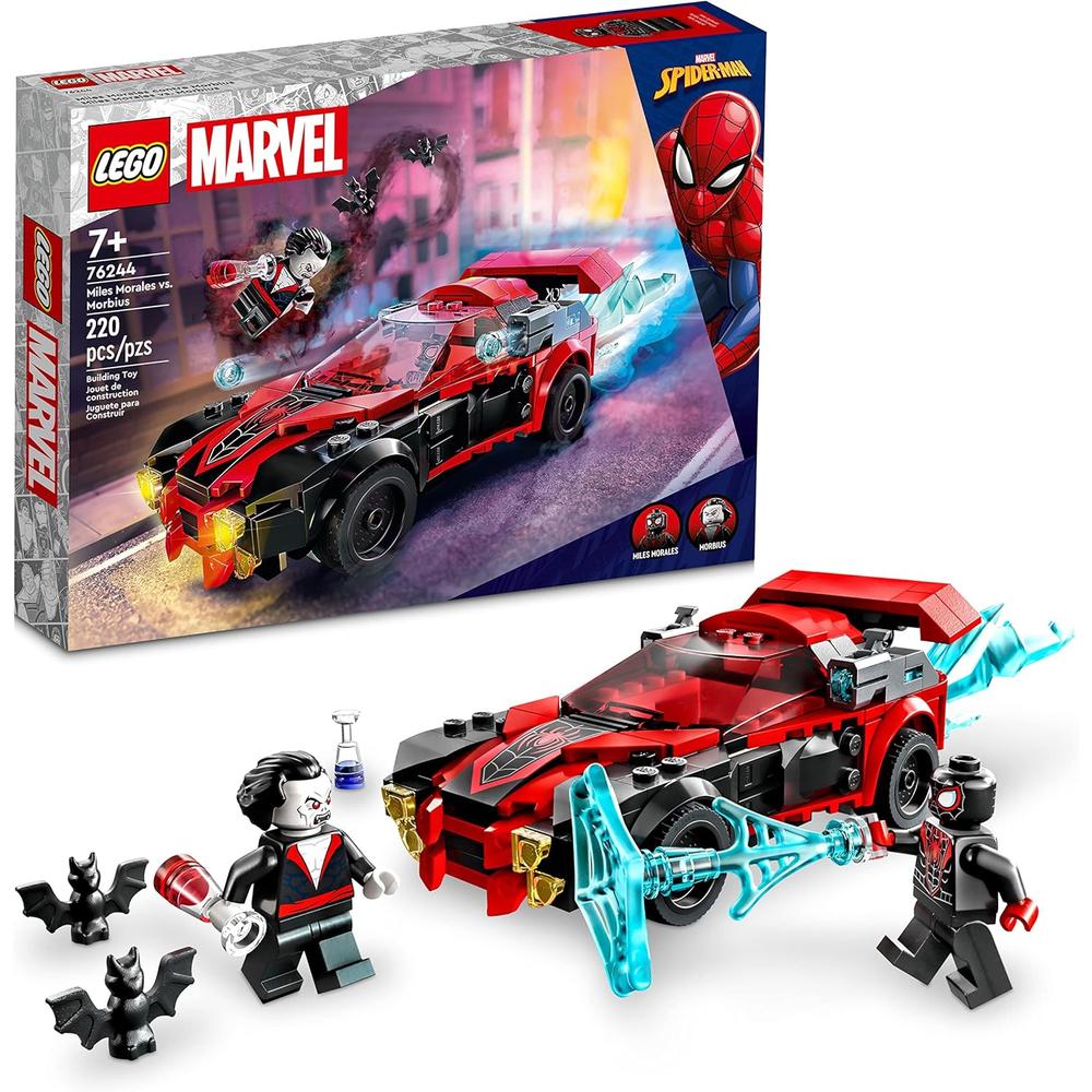 LEGO MARVEL SPIDER-MAN VS MORBIUS SET DE COCHE DE CARRERAS CON MINIFIGURAS - 1