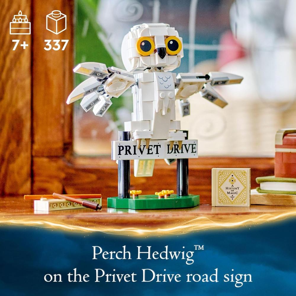 LEGO HARRY POTTER HEDWIG EN 4 PRIVET DRIVE, FIGURA DE BÚHO PARA NIÑOS - 4