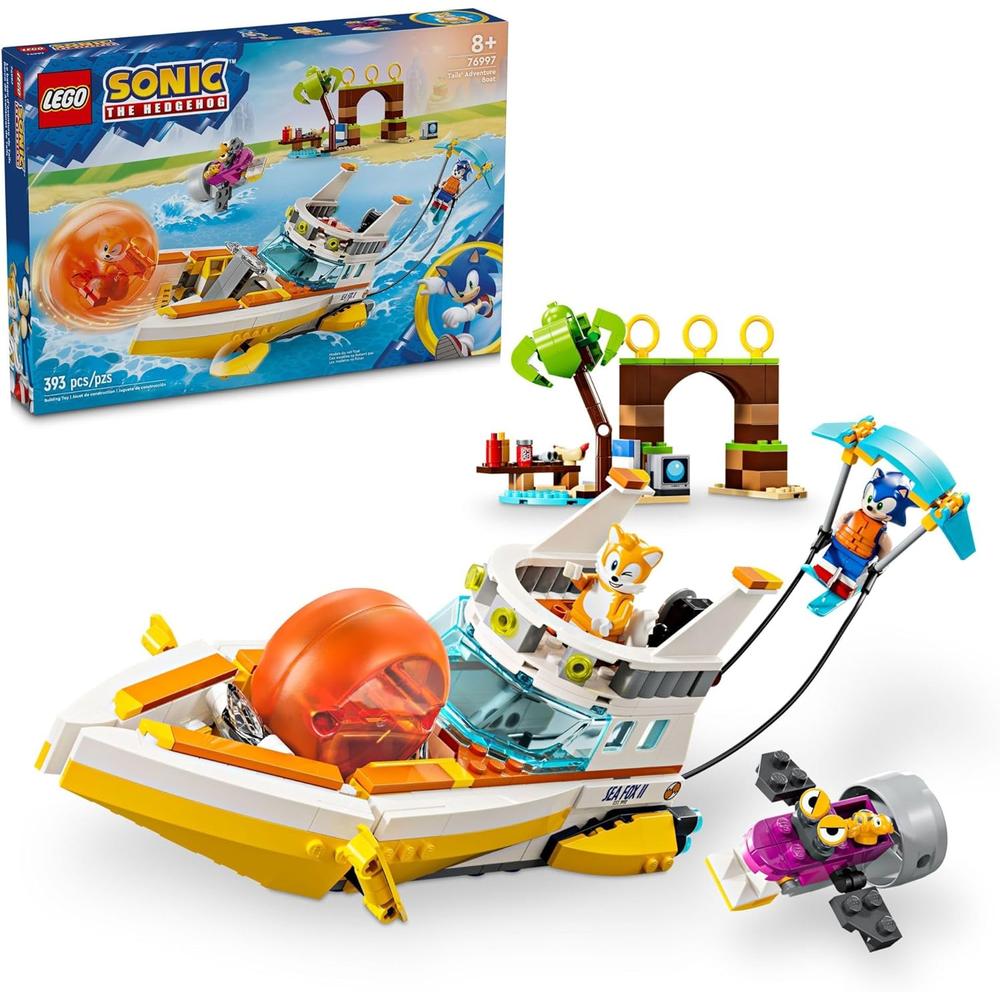 LEGO SONIC BARCO DE AVENTURAS DE TAILS CON PERSONAJES Y ESQUÍS ACUÁTICOS - 1