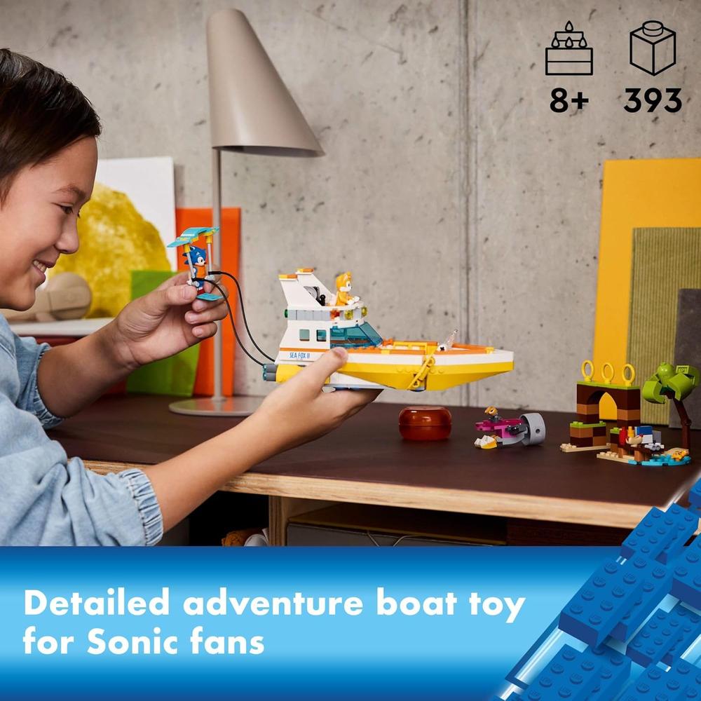 LEGO SONIC BARCO DE AVENTURAS DE TAILS CON PERSONAJES Y ESQUÍS ACUÁTICOS - 2