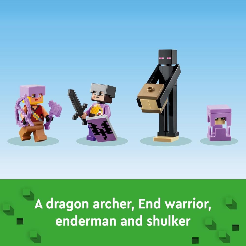 LEGO MINECRAFT THE END ARENA SET DE BATALLA CON DRAGÓN ENDER Y ENDERMAN - 6