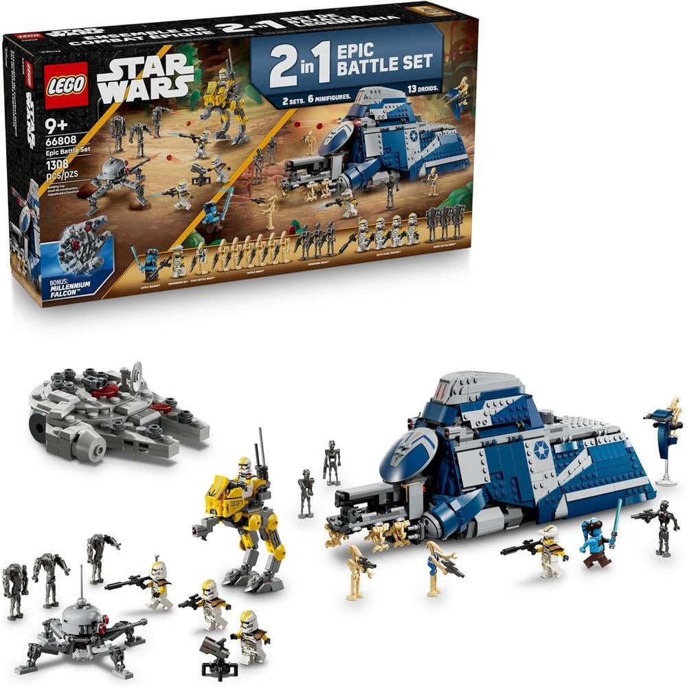 LEGO STAR WARS PACK DE BATALLA ÉPICA, INCLUYE FIGURAS Y DROIDES - 1