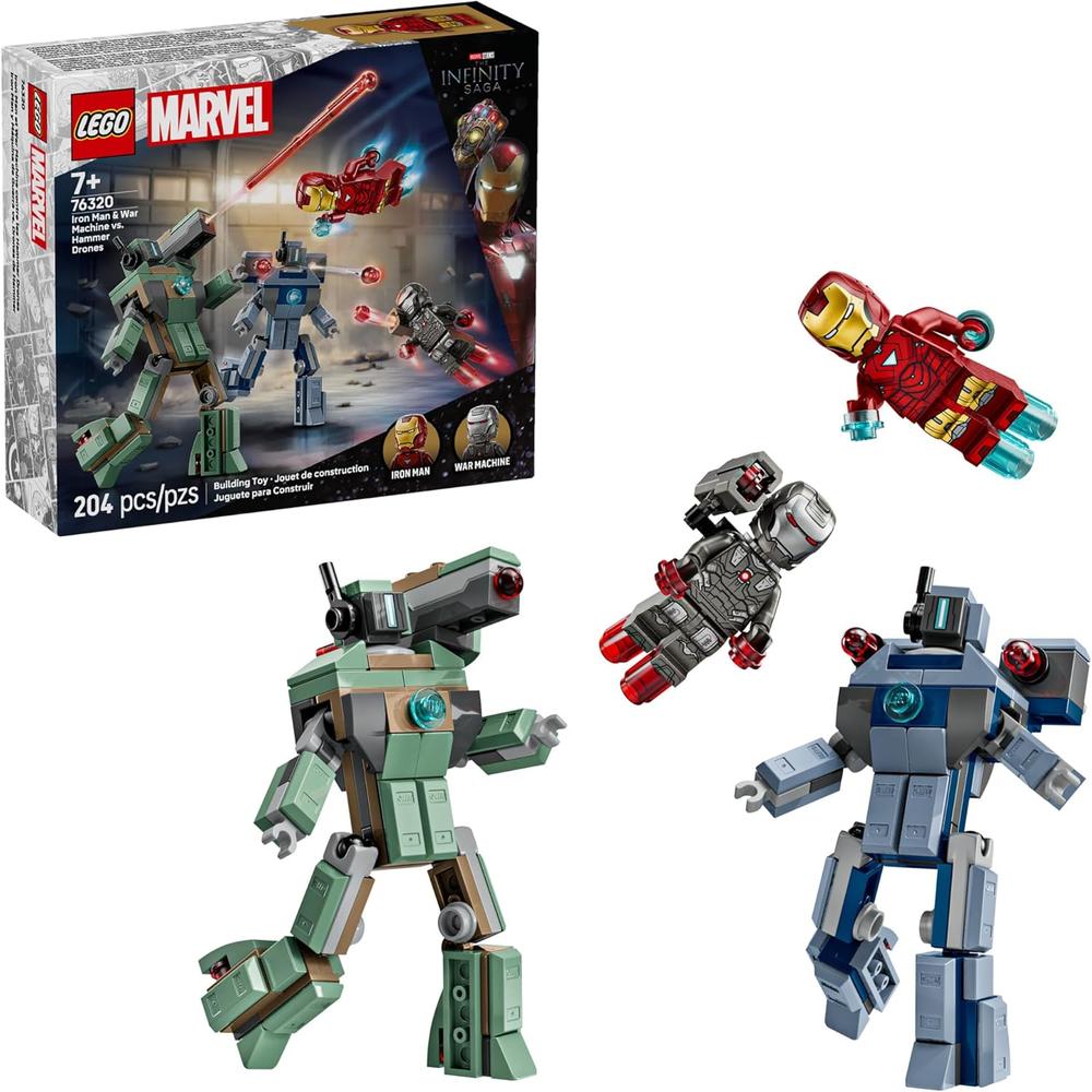 LEGO MARVEL IRON MAN VS DRONES MARTILLO, SET DE CONSTRUCCIÓN - 1
