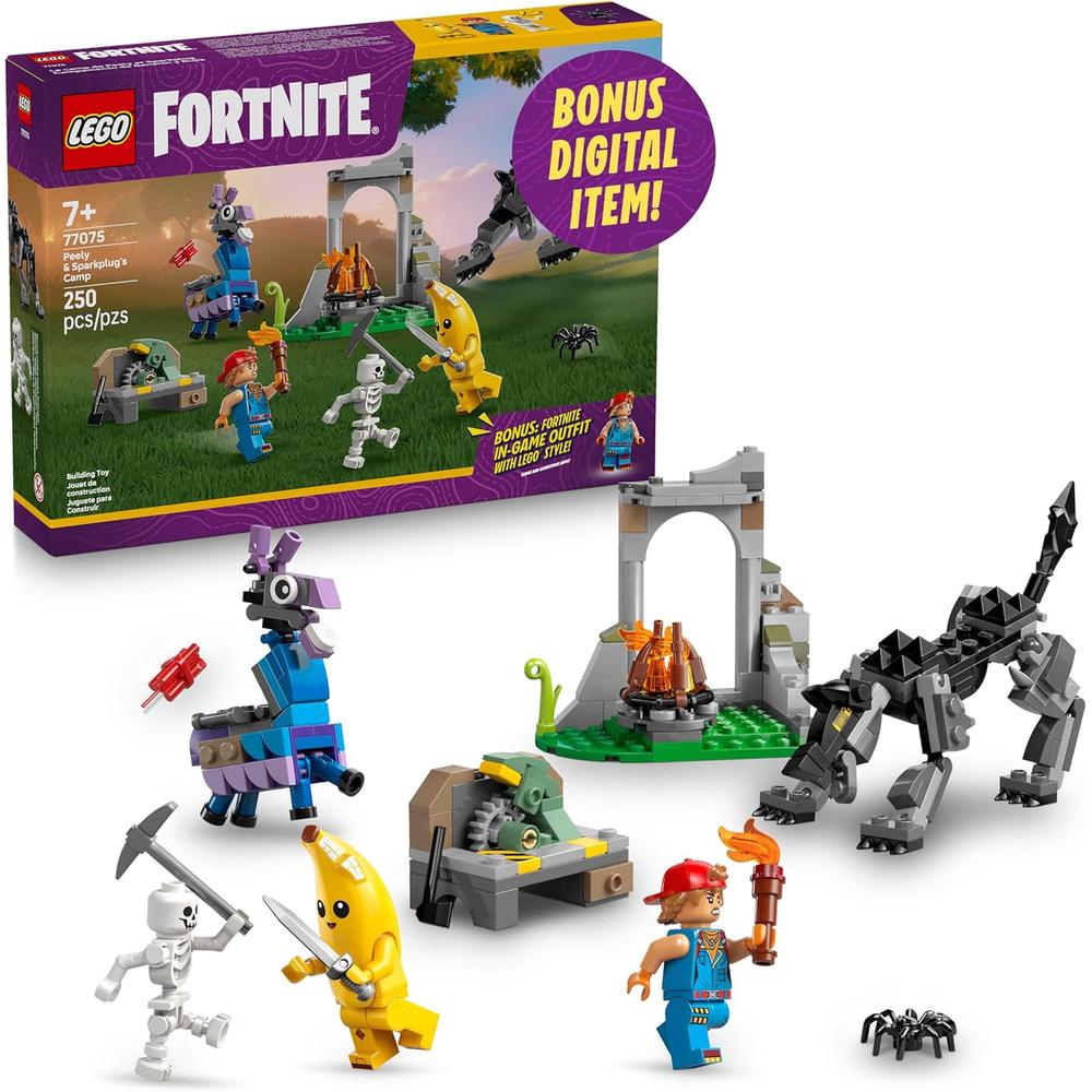 LEGO FORTNITE CAMPAMENTO DE PEELY Y SPARKPLUG, CONSTRUCCIÓN Y FIGURAS - 1