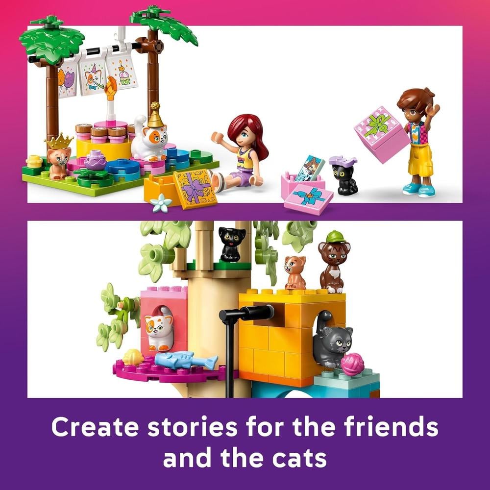 LEGO FRIENDS FIESTA DE GATOS Y CASA DEL ÁRBOL, CONSTRUCCIÓN CON MINIMUÑECAS - 4