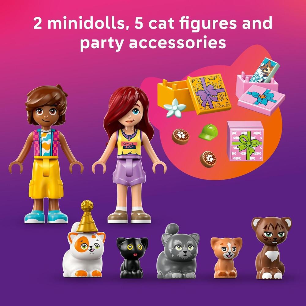 LEGO FRIENDS FIESTA DE GATOS Y CASA DEL ÁRBOL, CONSTRUCCIÓN CON MINIMUÑECAS - 5
