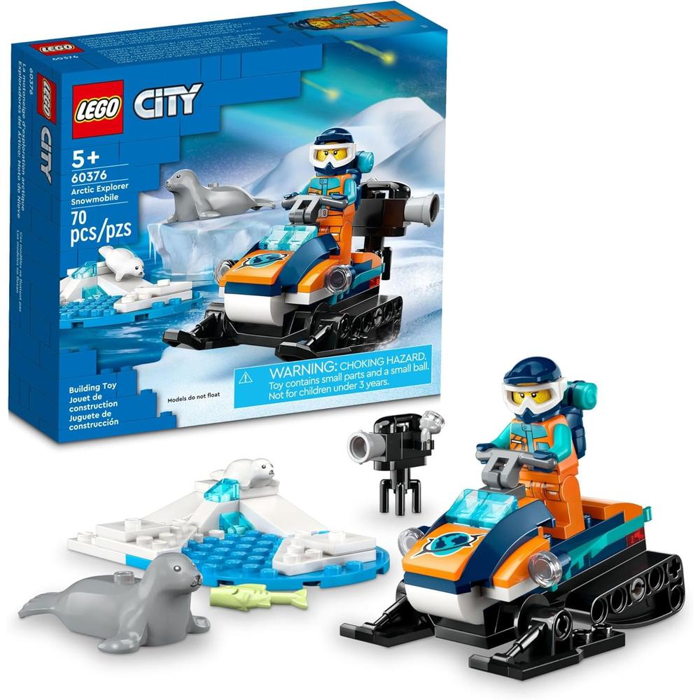 LEGO CITY MOTONIEVE EXPLORADORA ÁRTICA SET DE CONSTRUCCIÓN CON MINIFIGURAS Y FOCAS - 1