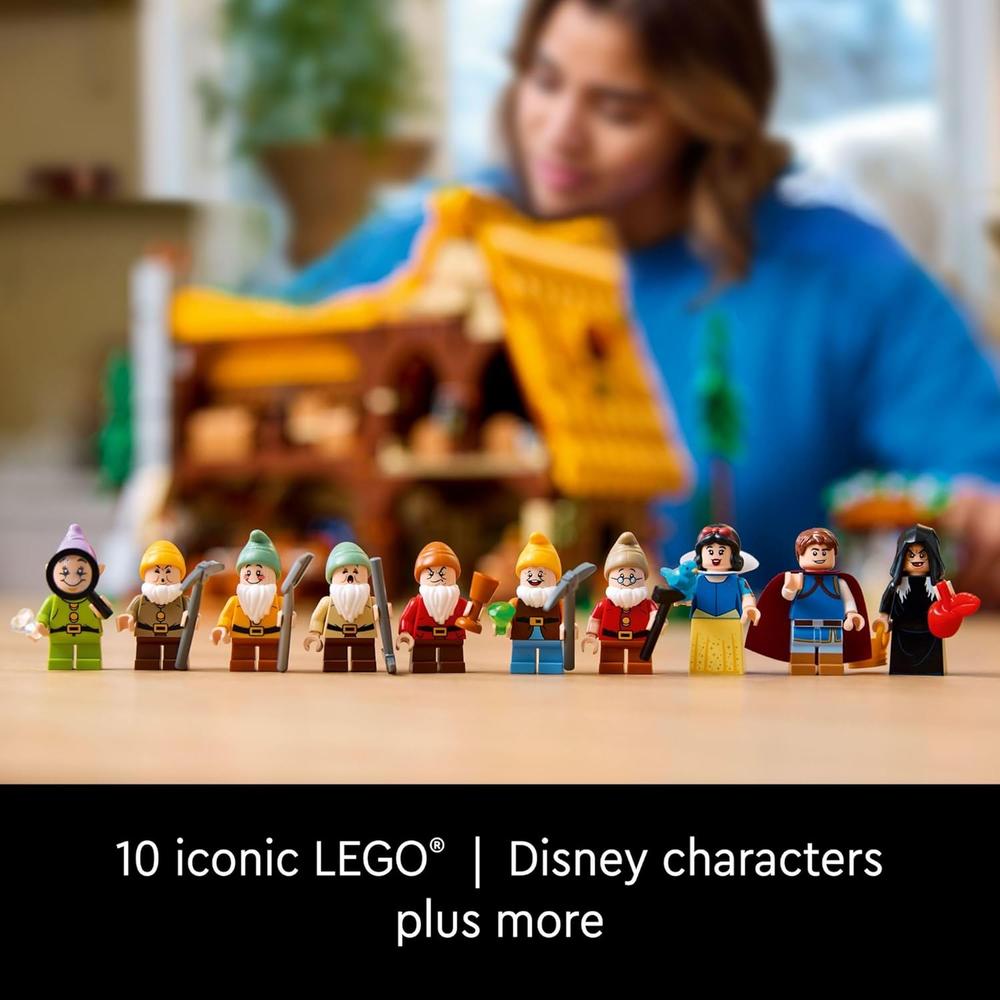 LEGO DISNEY CASITA DE BLANCANIEVES Y LOS SIETE ENANITOS, SET DE PRINCESAS DISNEY - 5