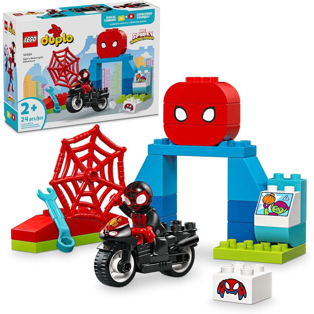 LEGO DUPLO MARVEL SPIN, MOTOCICLETA DE FANTASÍA PARA CONSTRUIR Y JUGAR - 1