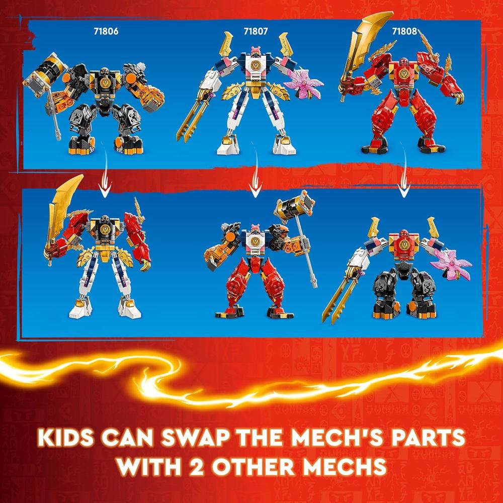 LEGO NINJAGO MECH ELEMENTAL DE LA TIERRA DE COLE, JUGUETE NINJA - 3