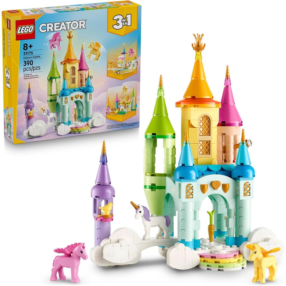LEGO CREATOR 3 EN 1 CASTILLO DE UNICORNIO, 3 JUGUETES DE CONSTRUCCIÓN - 1