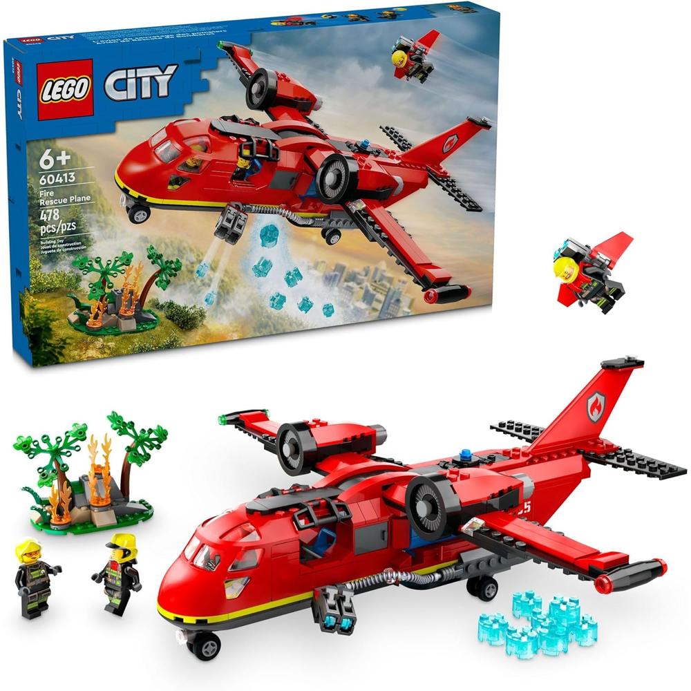 LEGO CITY AVIÓN DE BOMBEROS, SET DE CONSTRUCCIÓN Y JUEGO DE ROL PARA NIÑOS - 1