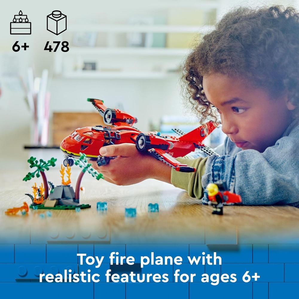LEGO CITY AVIÓN DE BOMBEROS, SET DE CONSTRUCCIÓN Y JUEGO DE ROL PARA NIÑOS - 2