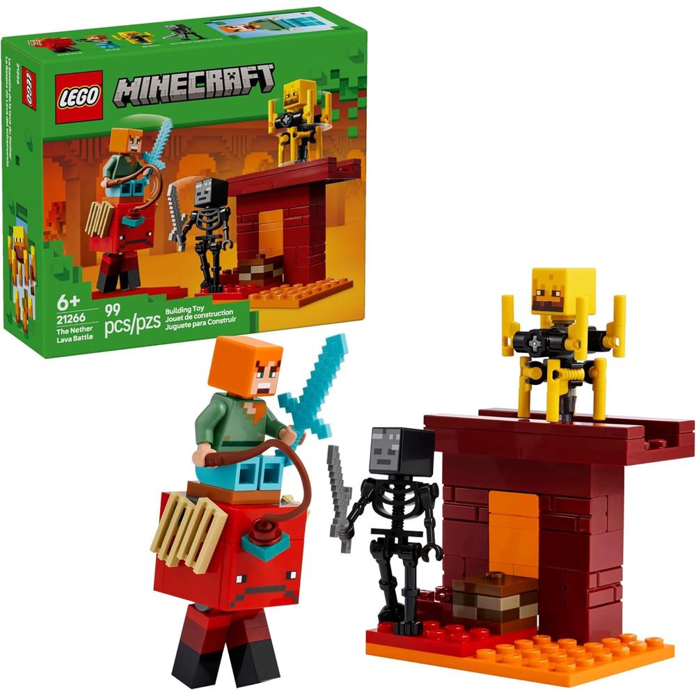 LEGO MINECRAFT BATALLA DE LAVA DEL NETHER, INCLUYE FIGURAS PARA JUEGO - 1