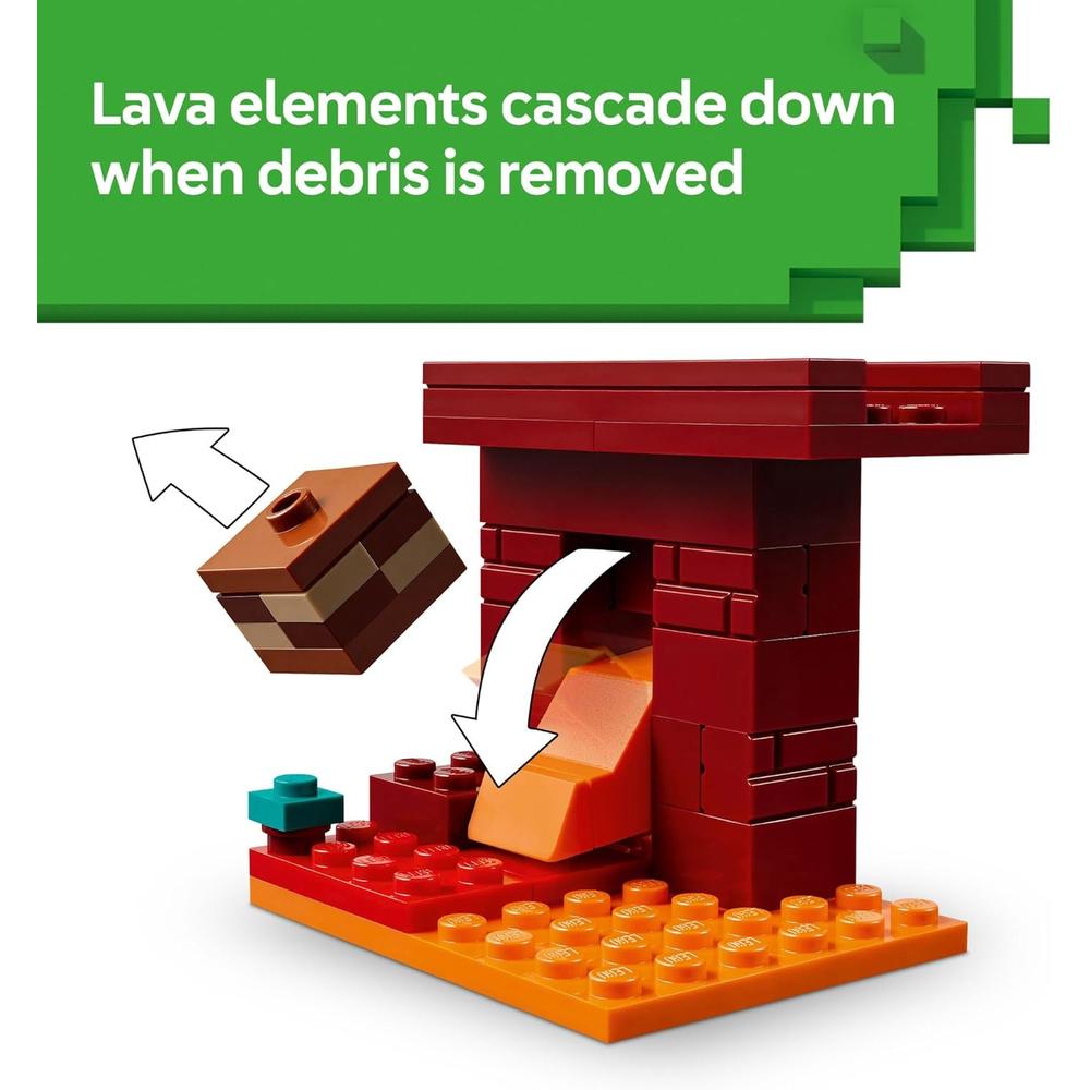 LEGO MINECRAFT BATALLA DE LAVA DEL NETHER, INCLUYE FIGURAS PARA JUEGO - 3