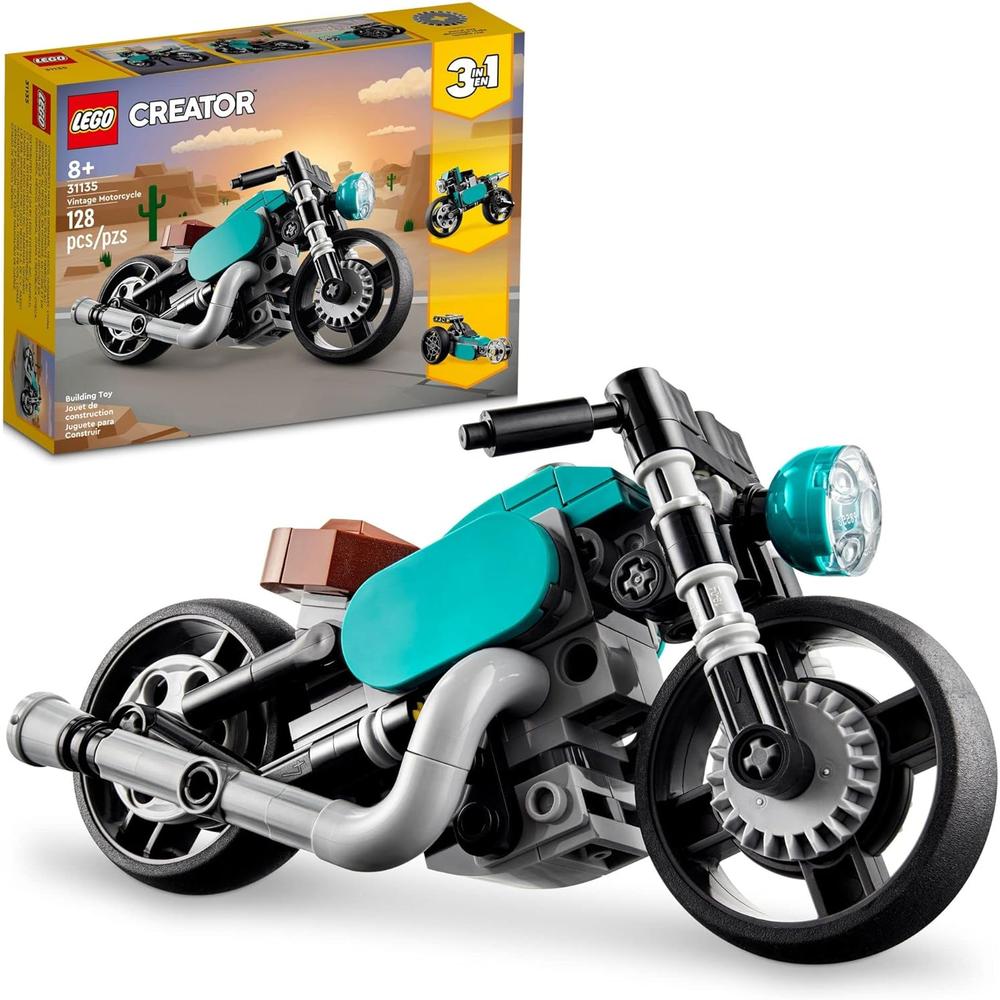LEGO CREATOR 3 EN 1 MOTOCICLETA CLÁSICA SET TRANSFORMABLE CON COCHE Y MOTO URBANA - 1